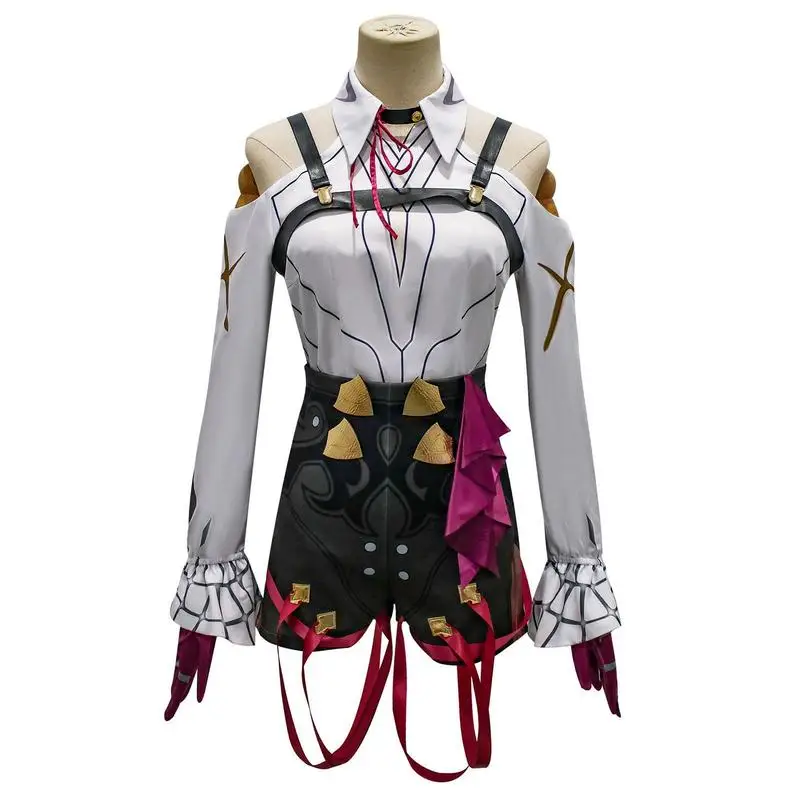 

Kafka Cosplay Costume Honkai Star Rail Coat Shirt Shorts Earring Gloves Glasses Stellaron Hunters Uniform Astral Express