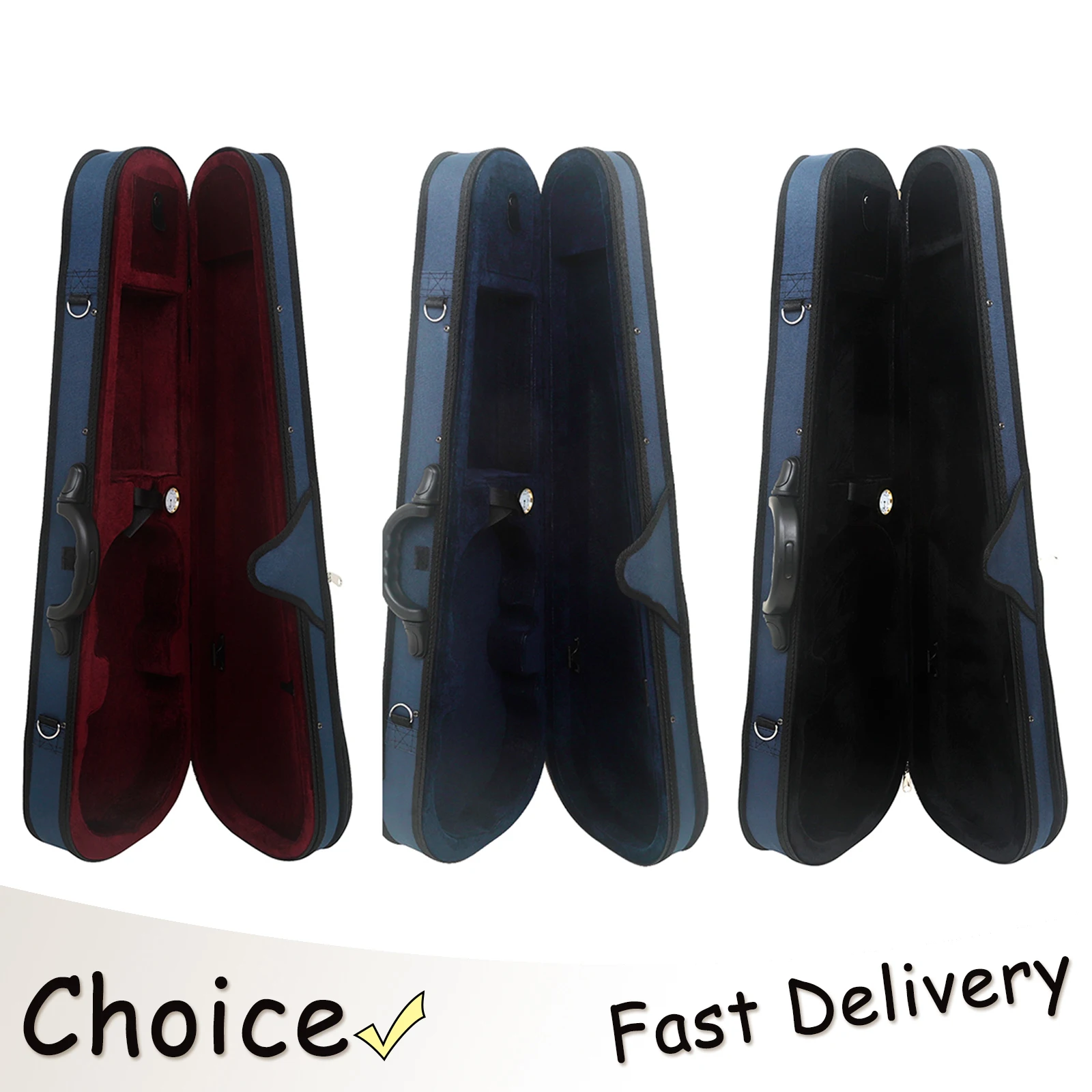 

IRIN Violin Case Box Bag Suitcase 3/4 4/4 Oxford Cloth Fiddle Storage Box with Hygrometer String Instrument Accessories Parts