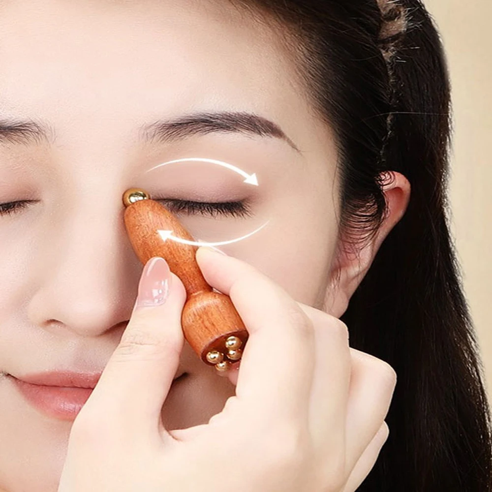 

Инструмент Гуа Ша, стручок лотоса, красота, профессиональная латунь и палисандр, релаксация глаз Гуа Ша для лица