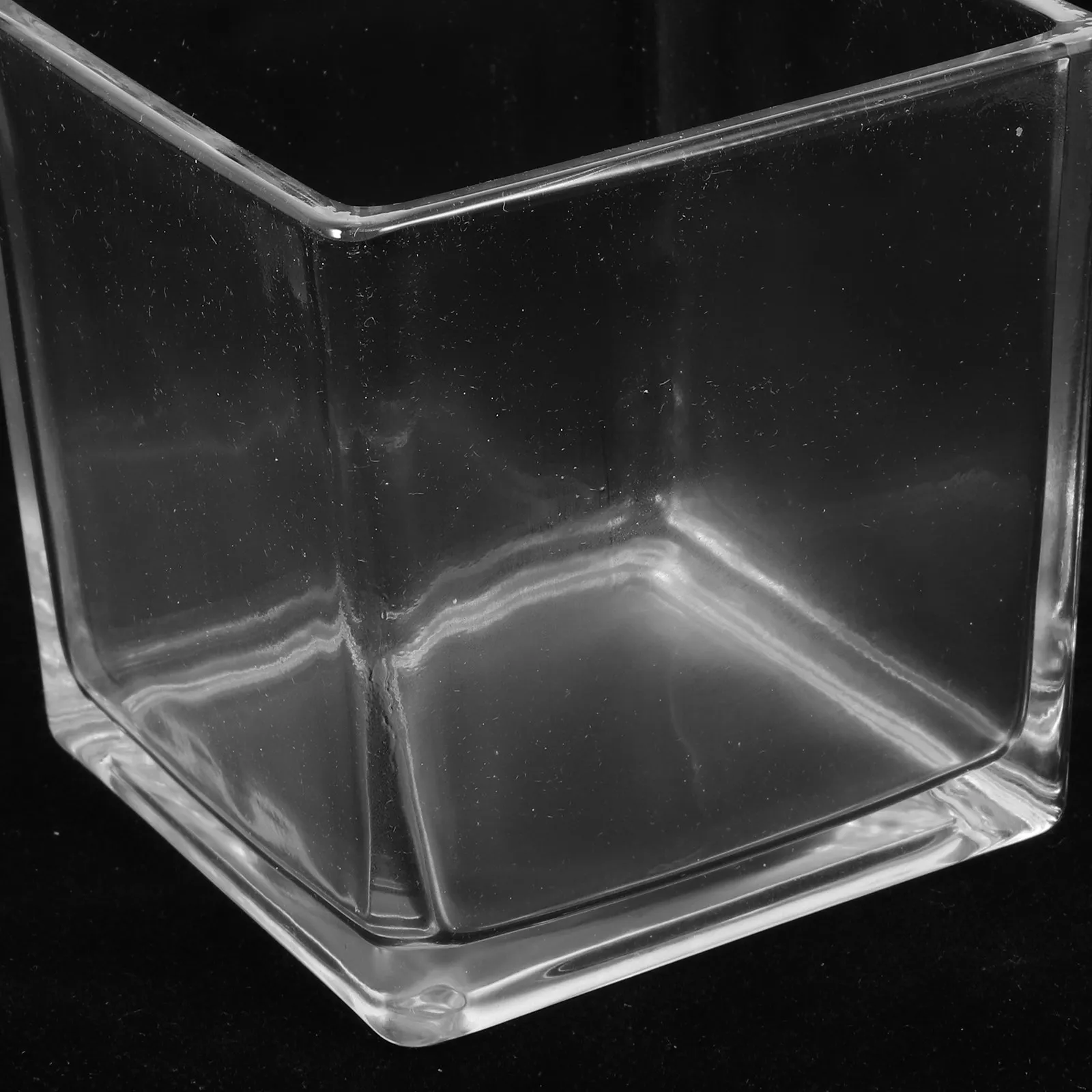 Clear Glass Cube Flower Vases 2 Pack Hydroponic Succulent Planters for Home Office Table Centerpiece Decor