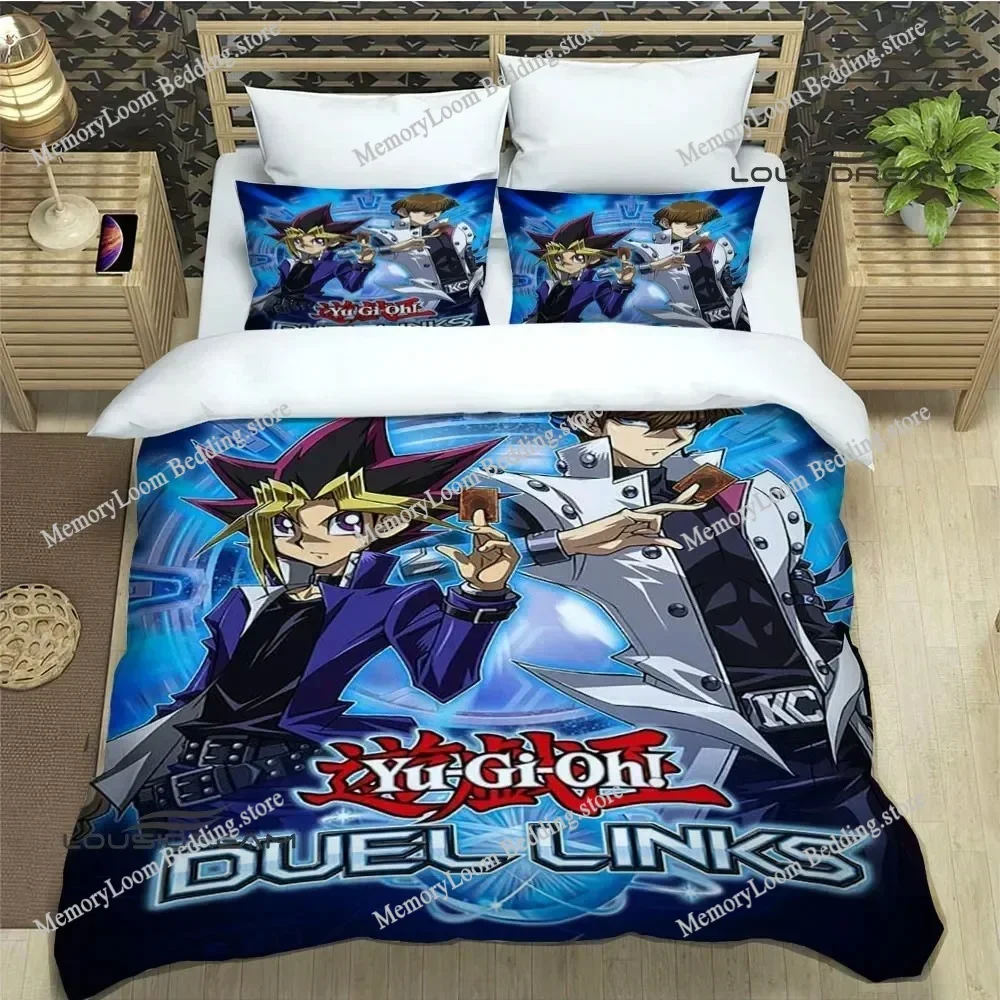 YU-GI-OH! Card Bedding Set Single Twin Full Queen King Size Bed Set Adult Kid Bedroom Duvet Cover Sets 3D Print Game Bed Sheet
