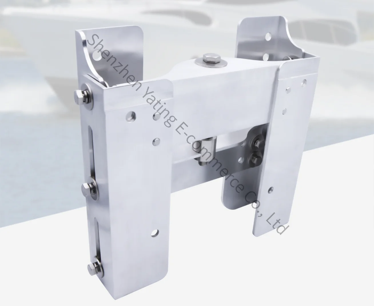 

External Engine Stern Plate Lifting and Hanging Plate Ship Propeller Aluminum Alloy Motor Bracket Manual Adjustment
