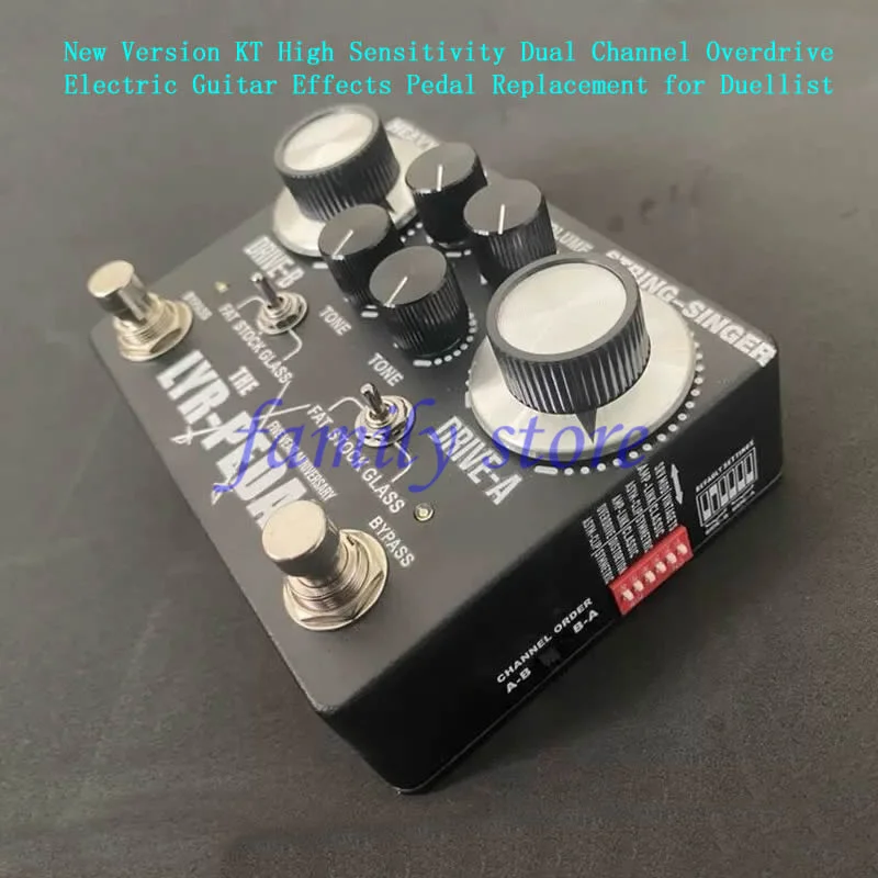 9-18V Electric Guitar Effects Pedal，KT High Sensitivity Dual Channel Overdrive distortion effect