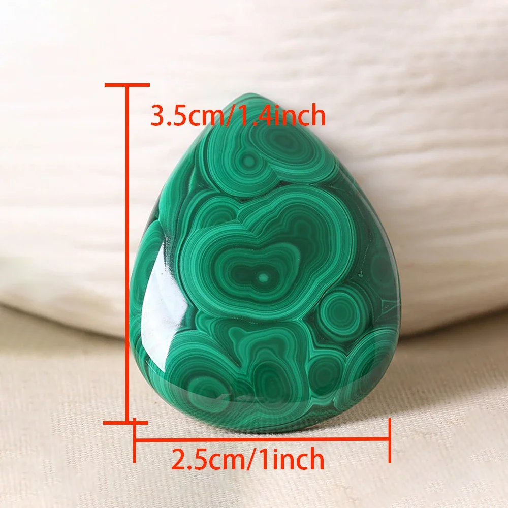 Natural Malachite Necklace Teardrop Shape Pendant Healing Crystal Protection Stone Jewelry Gift for Women Men Genuine Malachite