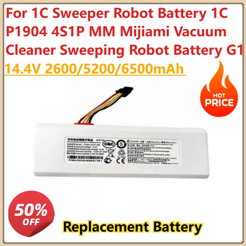 

14.4V Battery High Quality for 1C Sweeper Robot Battery 1C P1904 4S1P MM Mijiami Vacuum Cleaner Sweeping Robot Battery G1