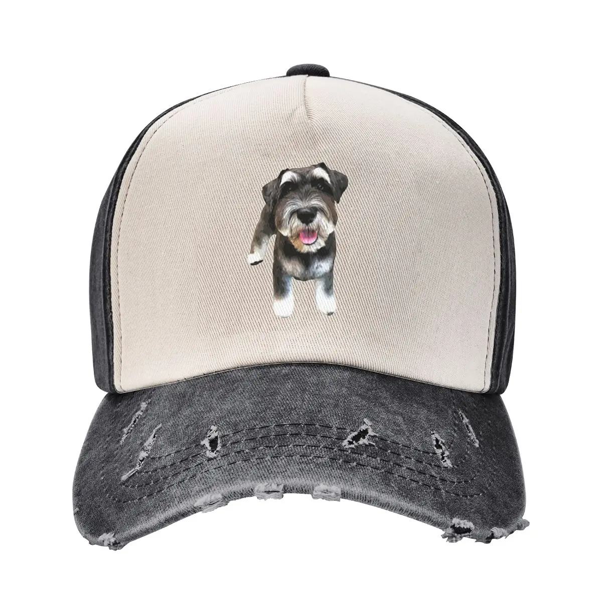 Miniature Schnauzer Cute Mini Salt and Pepper Baseball Cap Mountaineering Kids Hat Military Cap Man fashionable Woman Men's