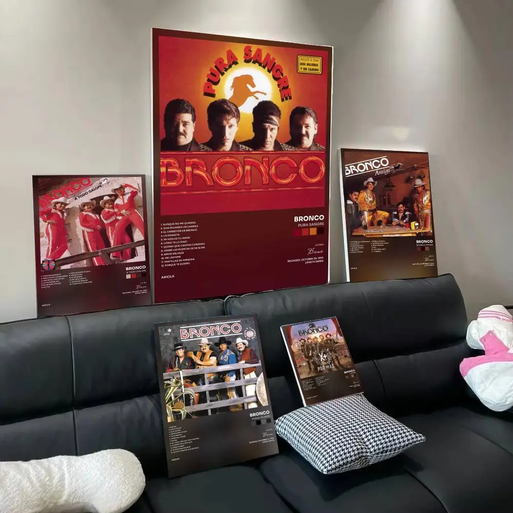 Band B-Bronco Poster Home Wall Decor Artwork Prints for Living Room Bedroom Apartment Decoration