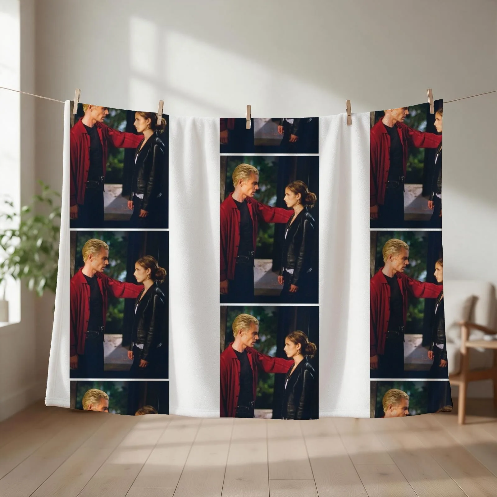 Spike and Buffy Throw Blanket Luxury Throw Stuffeds For Decorative Sofa Luxury Brand Blankets