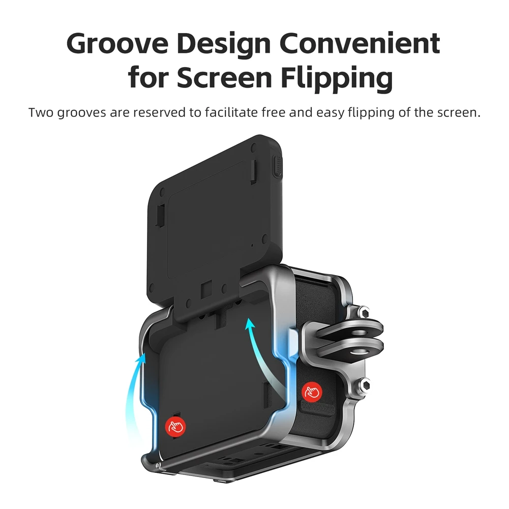 Kandang Bingkai Logam AMAGISN untuk Casing Perumahan Pelindung Logam Insta360 Ace Pro2 Hitam