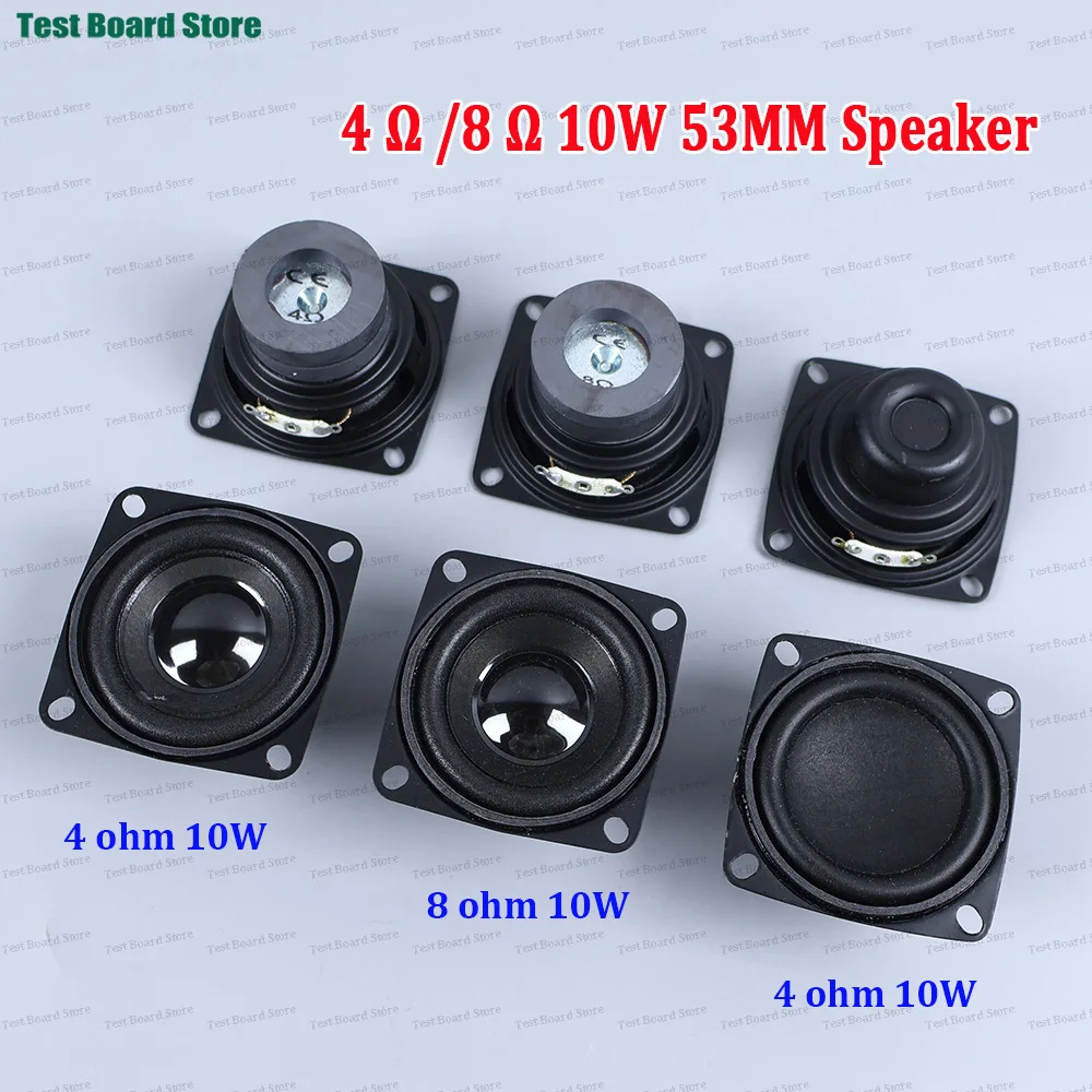 1Piece 2 Inch 4 Ohm 8 Ohm 10W Speaker Audio Portable Full Range Sound Dual Magnetic Loudspeaker DIY Home Theater Sound Connector