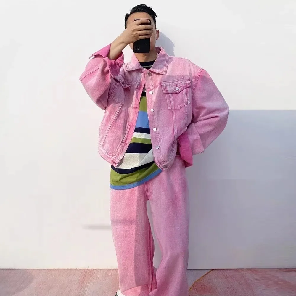 

Модный новый персонализированный комплект джинсовой куртки с американскими джинсами в стиле ретро