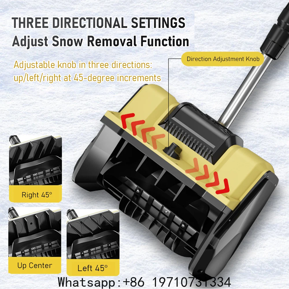 Cordless Handheld Lithium-Ion Snow Blower Powerful Copper-Core Motor Rapid Snow Removal Tool for Outdoor Winter Cleaning