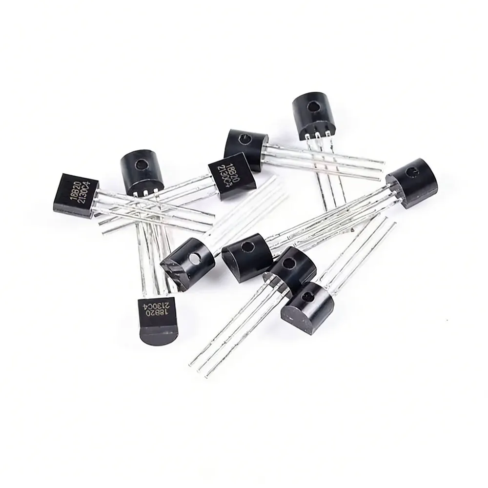 5-100pcs DS18B20 DS18B TO-92 Chip Programmable Digital Thermometer Temperature Sensor Temperature Acquisition TO-92
