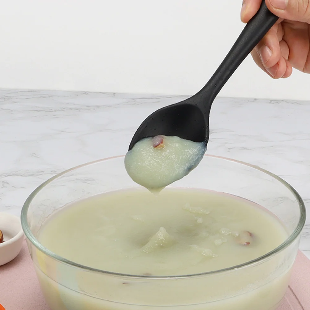 

Silicone Small Spoon Heat-Resistant Stylish Portable Cooking Stirring Seasoning Scooping Kitchen Spoon Multifunctional Mixing