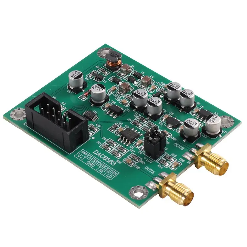 B08B-For DAC Module DAC8563 16-Bit Digital Analog Converter Adjustable Positive Negative Voltage Acquisition Demo Board