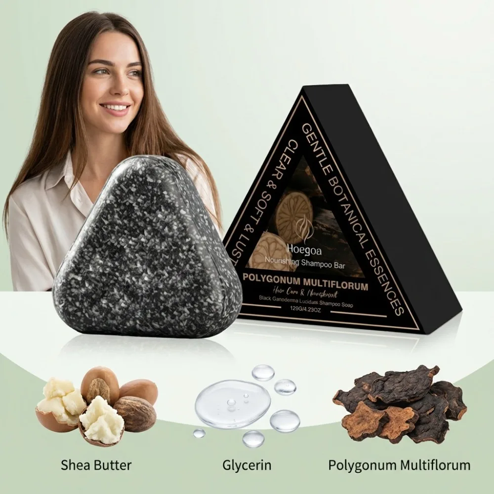 

120g Polygonum Multiflorum Shampoo Soap Moisturizing and Smoothing Rich in Various Herbal Extract Suitable for All Hair Types