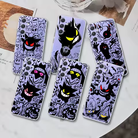 Pokemon Gengar Case for Samsung Galaxy A15 A54 A21s A51 A13 A31 A52 A14 A35 A12 A23 A33 A55 A71 A22 A24 A25 A32 TPU Phone Cover