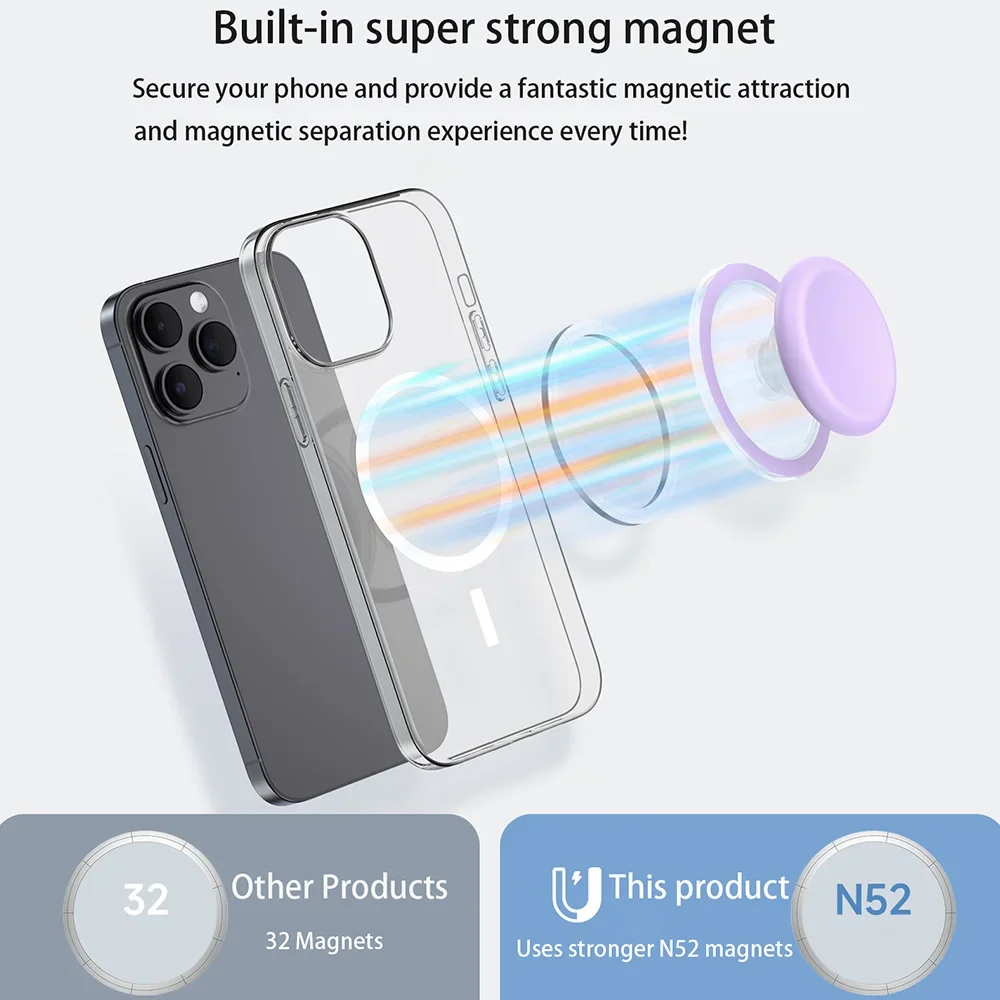 

Магнитная ручка для мобильного телефона, держатель Tok для IPhone 15, гнездо Samsung, карманная поддержка Mac, безопасное кольцо на палец, складная подставка posocket