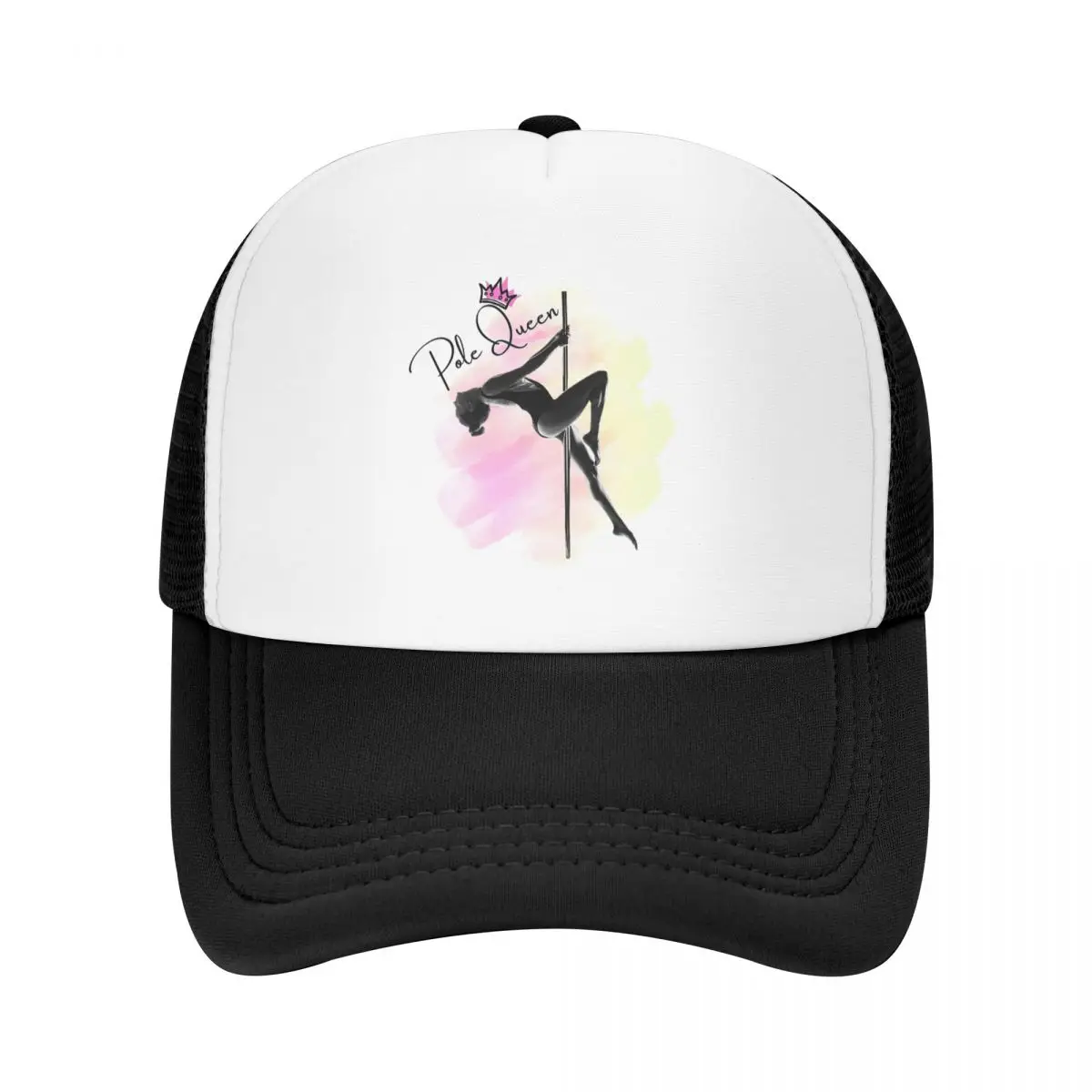 Pole Queen, Pole Dance Cap Fashion Casual Mesh Baseball Caps Adjustable Hat Hip Hop Summer Unisex Baseball Hats Polychromatic