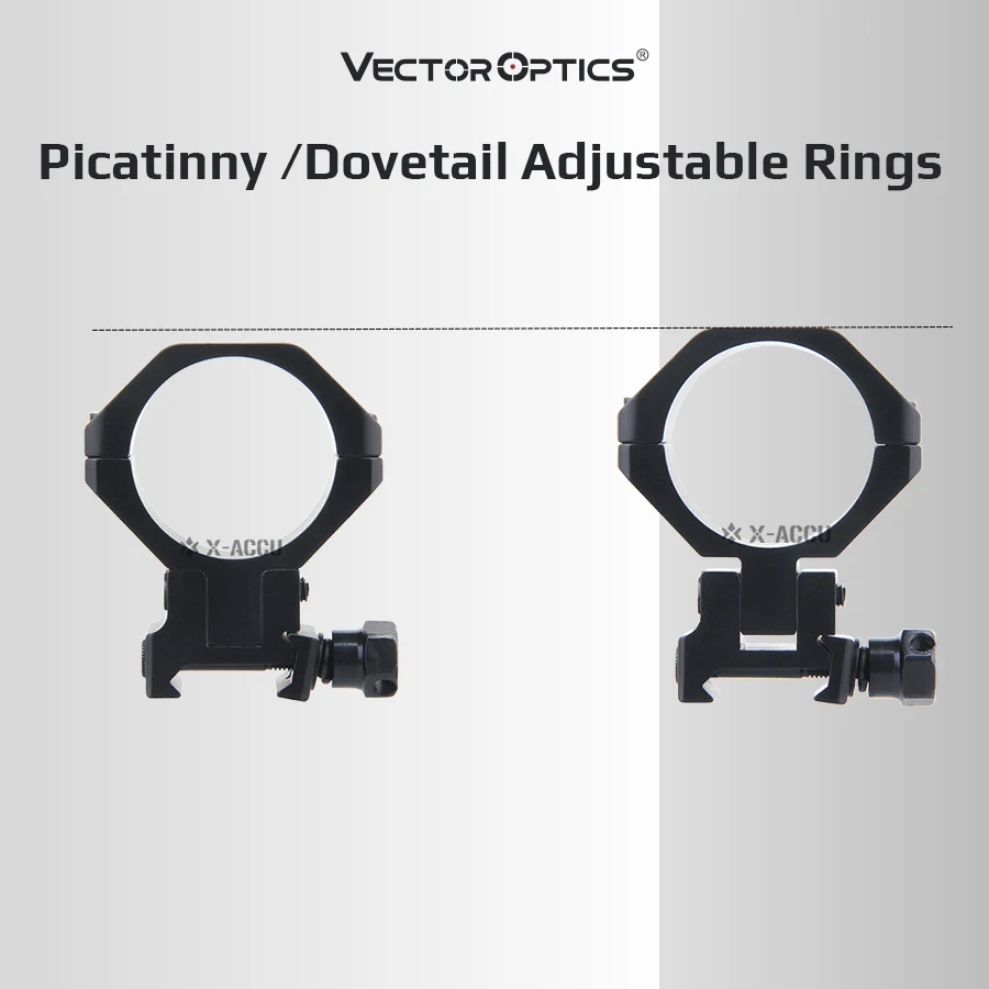 

Vector Optics 40Moa Adjustable Elevation Picatinny/dovetail Scope Rings Adjuste Elevation Height From 37.5 To 43Mm