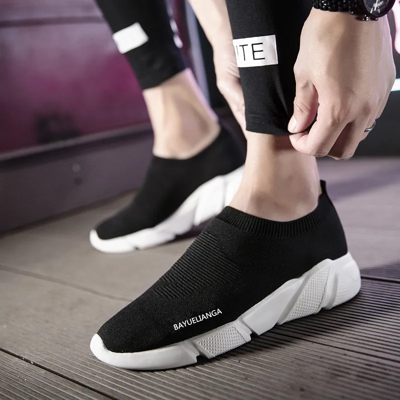Outdoor Casual Sneakers Men Shoes Anti-slip Low-top Sports Shoes Men Lightweight Comfortable Breathable Socks Sneakers Men