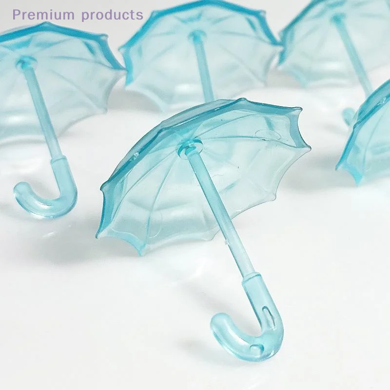 1 قطعة مظلة بلاستيكية صغيرة ديكور المنزل لعب الأطفال دمية اكسسوارات أثاث مظلة صغيرة شفافة نموذج