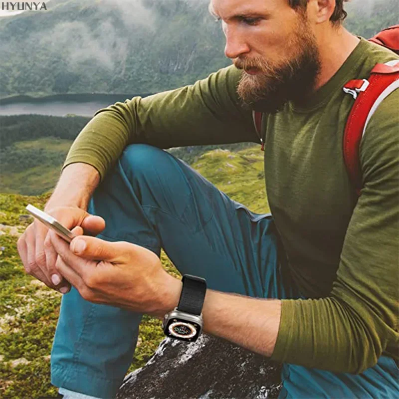 جبال الألب حزام ل سوار ساعة يد آبل 45 مللي متر 49 مللي متر Iwatch سلسلة 10 42 مللي متر 46 مللي متر 9 8 7 Se Ultra 2 حزام الساعات 44 مللي متر 41 مللي متر 40 مللي متر Correa سوار