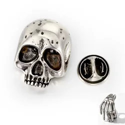 Punk Style Skull Head Brooch Gothic Backpack Badge Ghost Head Clothing and Bag Pins Fashion Men Women Halloween Gift OHX001