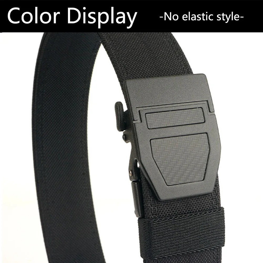 TUSHI Brand Double Layered Thickened Tactical Belt Men's Enthusiasts Outdoor Nylon 3.8 Upgraded Automatic Buckle Gun