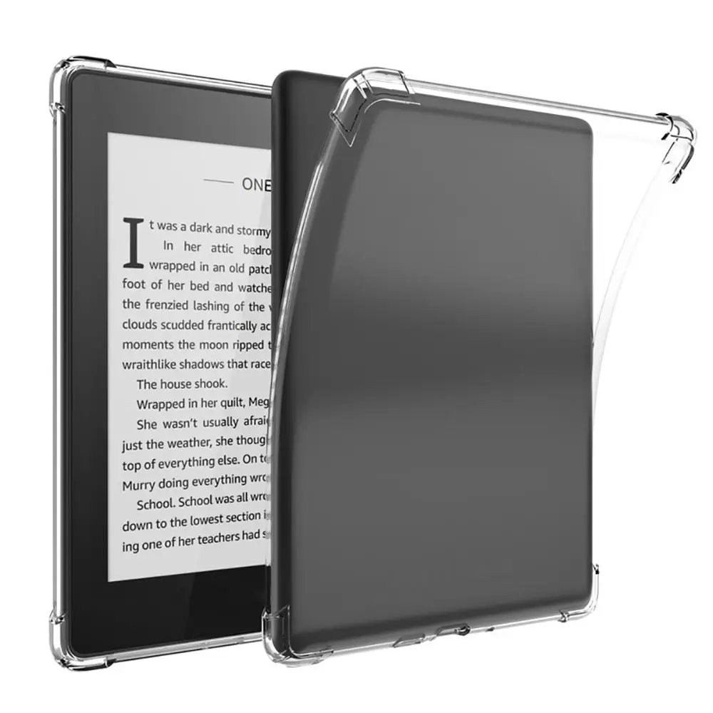 Transparent E-Reader Case Soft TPU 9/10/11th Gen Back Cover 2024 Shockproof Protective Shell for Kindle Paperwhite 1/2/3/4/5