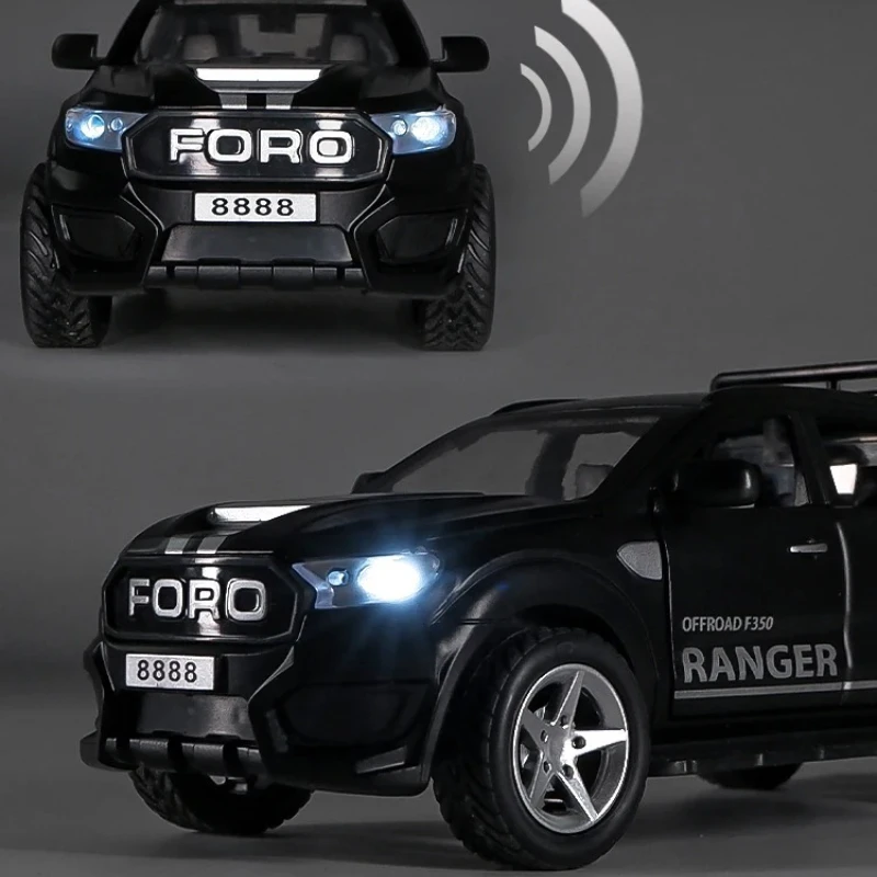 새로운 1:32 랩터 F350 픽업 합금 자동차 타이어 탈착 가능 오프로드 차량 장난감 다이캐스트 및 장난감 자동차 모델 어린이 장난감 선물