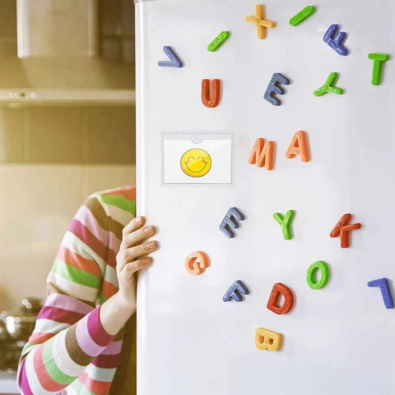 40PCS Index Card Holder, 2 Size Transparent Label Holders Are Suitable For Index Card Sorting, Book Card Pocket