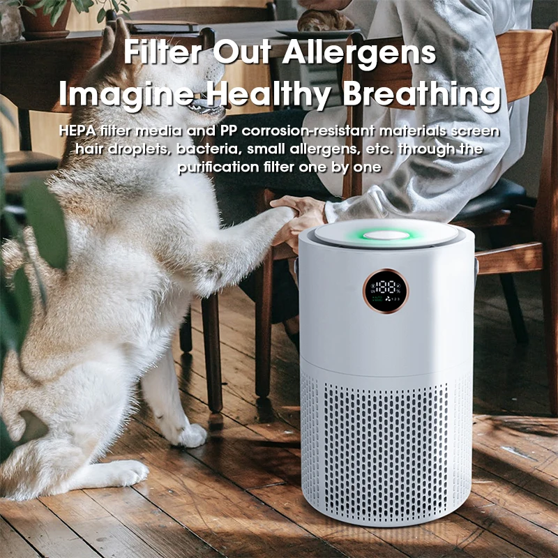 Portable Air Purifier Wireless 10000mAh Negative Ion Adsorption PM2.5 HAEPA Filtration Charging Aromatherapy Diffusion Fresh Air