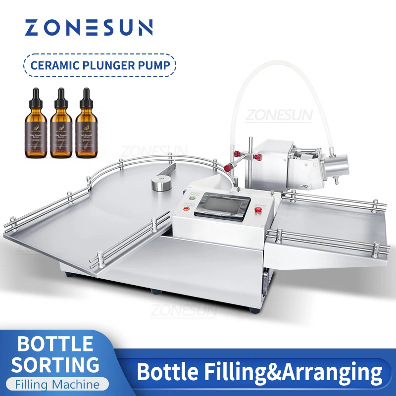 ZONESUN машина для розлива жидкости, сортировка бутылок, разбрызгиватель, керамический насос, маленькая доза, реагент, флакон, трубка, производство упаковки ZS-LPG1