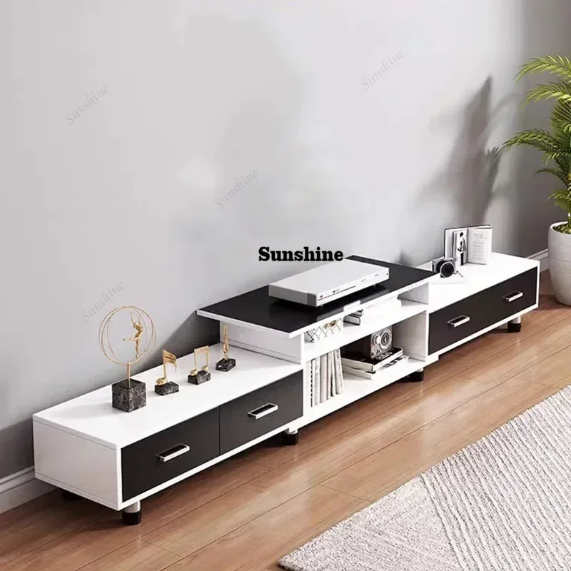 Mueble para TV con Estantes, Mesa para Monitor, Gabinetes de Exhibición, Cajones de Lujo, Soporte para TV de Madera, Organizador de Películas, Mueble Moderno