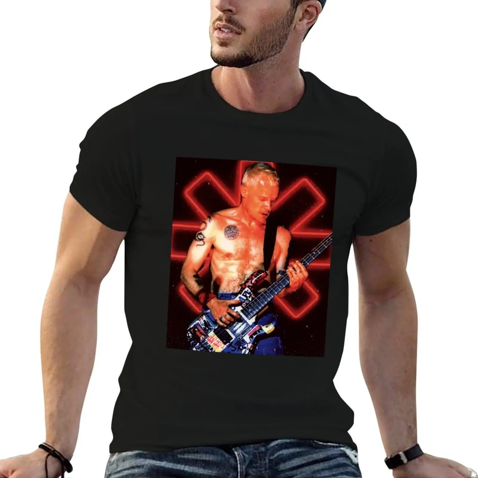 

Flea Bass RHCP T-Shirt man graphic t shirt cotton t shirt pack T-Shirt