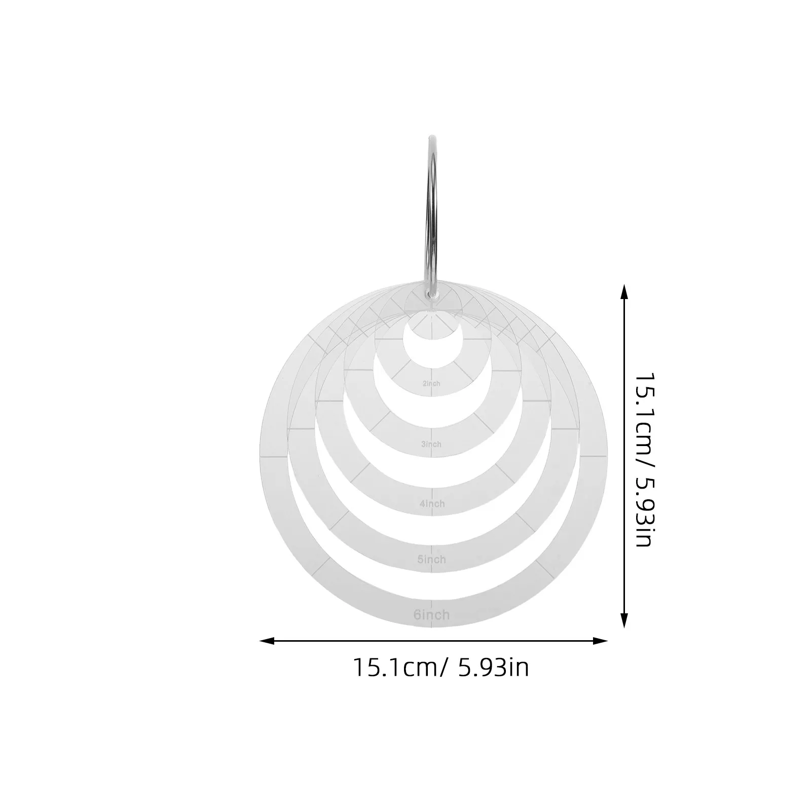 6Pcs Quilting Template Round Edge Clear Acrylic Sewing Patchwork Circle Rulers Accurate Quilt Cutting Tools for DIY Crafts view 5