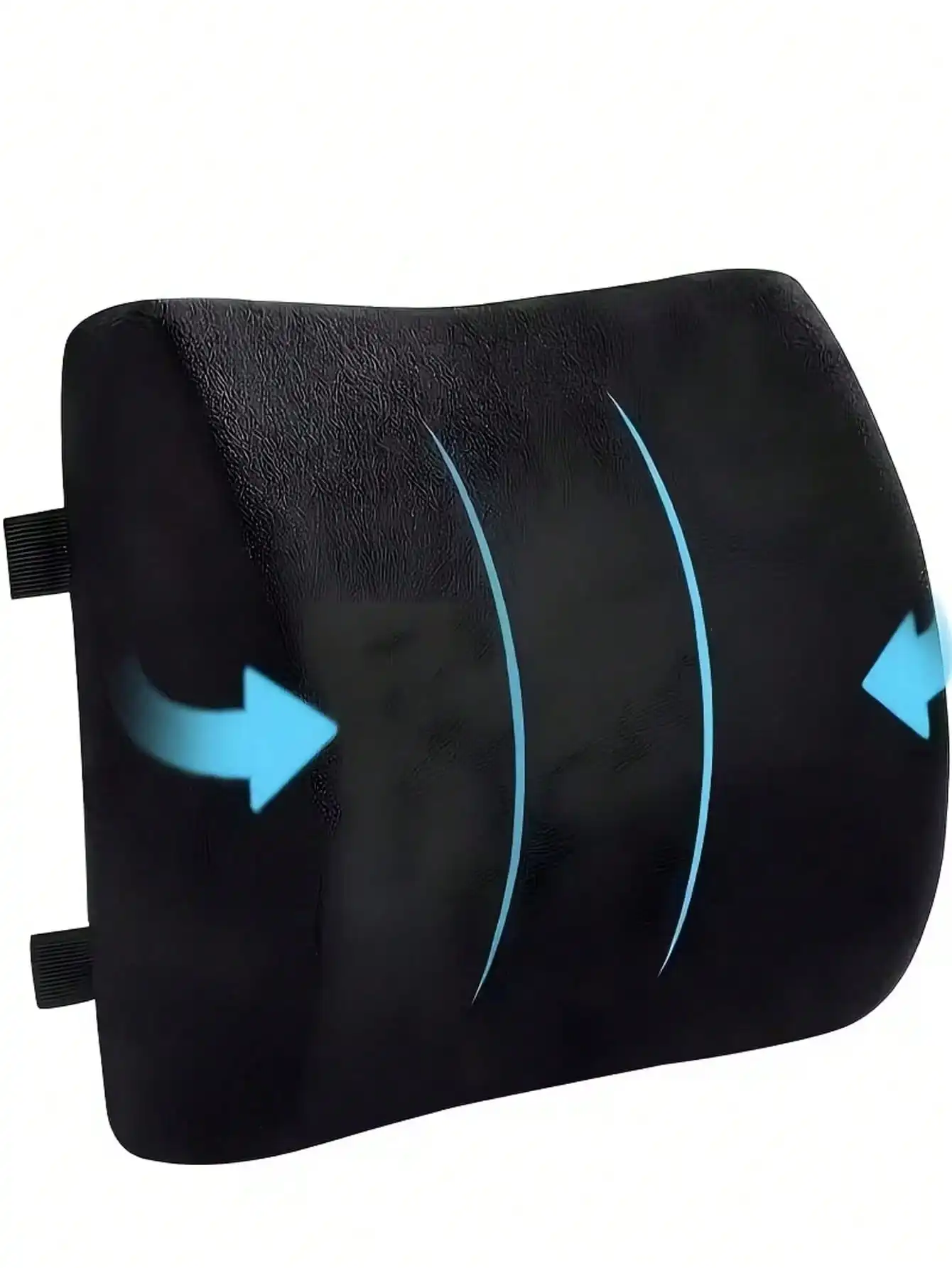 Comfortable Office Chair Lumbar Support Pillow, Back Support Pillow, Suitable For Car, Gaming Chair, Home Chair, Back Relief, Posture Improvement, Dual Adjustable Straps, Black sh260906161647114942543