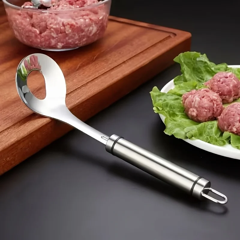 Stainless Steel Meatball Maker – Easy Squeeze Kitchen Gadget, Reusable & Dishwasher Safe, 25cm. Perfect for Home Dining!