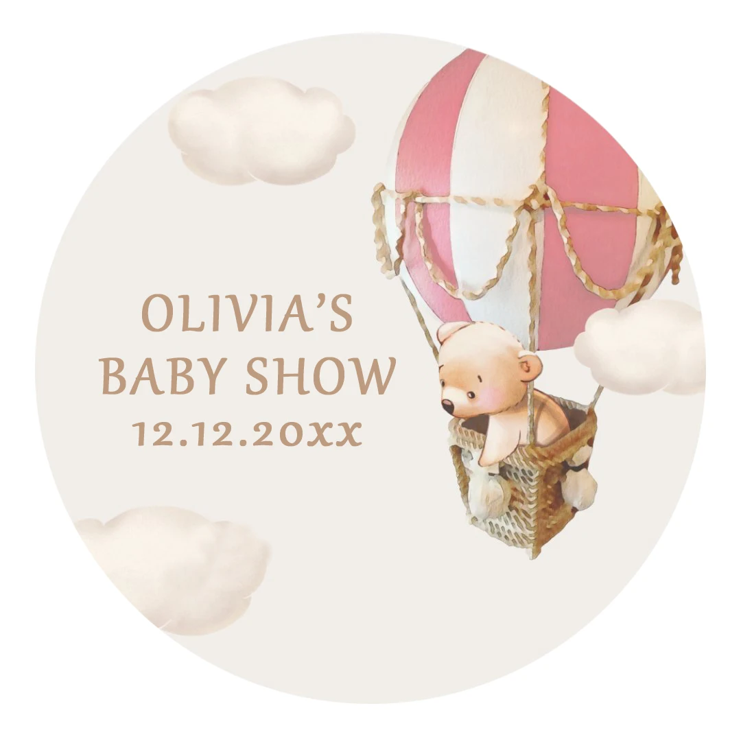 50 шт., наклейки на крещение, мультяшный подарок на день рождения, имя воздушного шара, зоопарк, школа, Сейсо