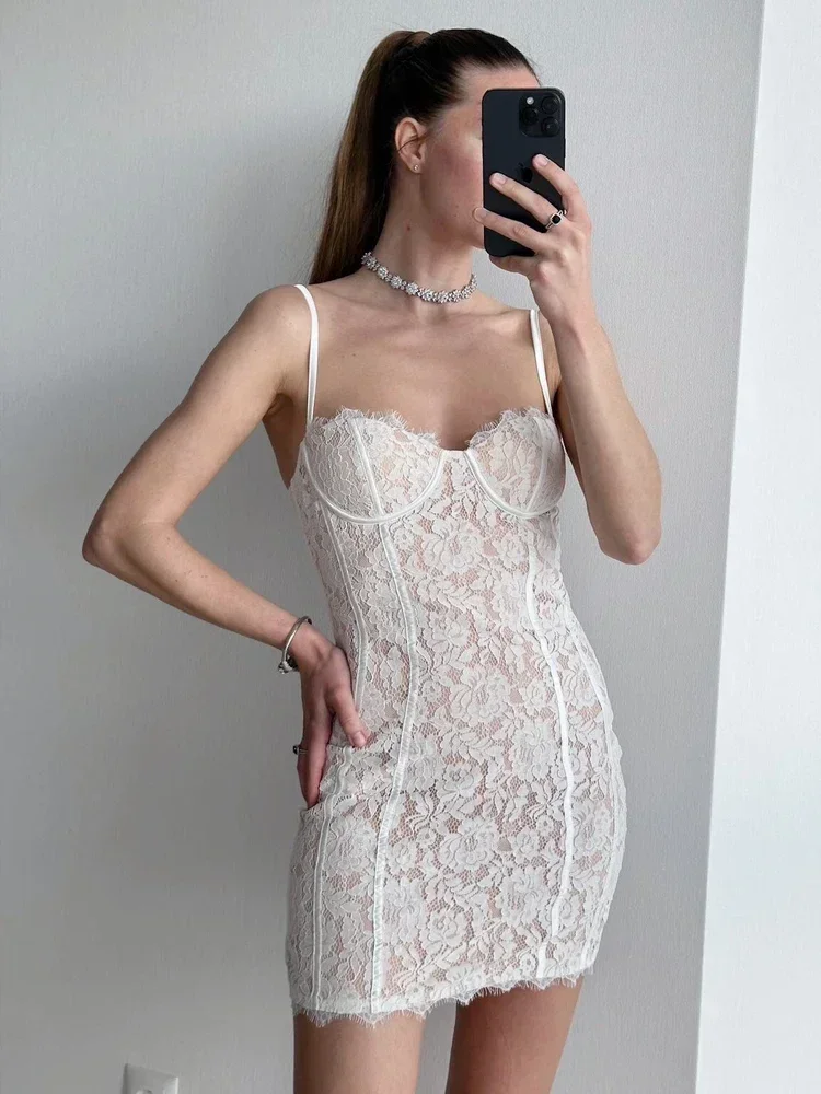 Midi Lace Green Dress Elegant Sexy Night Wedding Guest Evening Party Dresses Spaghetti Strap Birthday Dresses for Women 2022