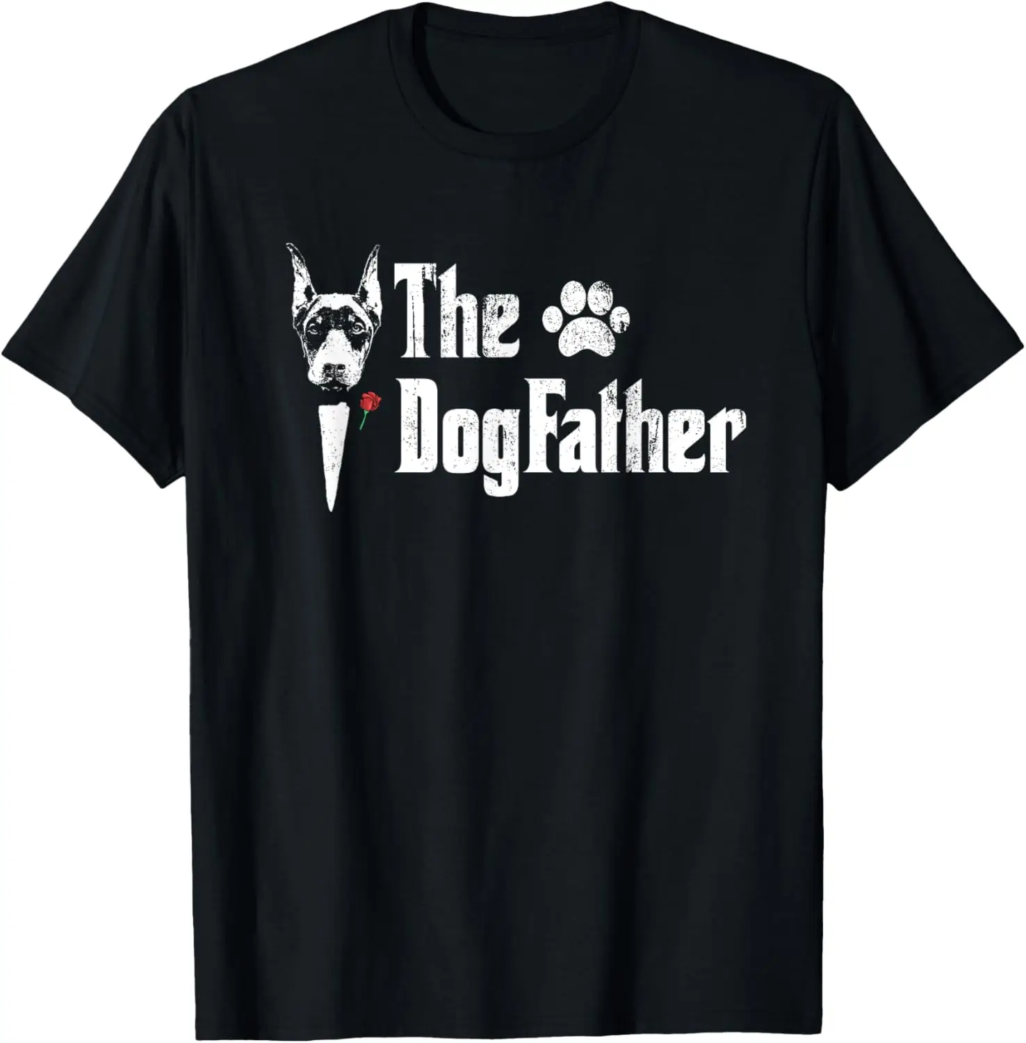 The Dogfather Doberman pinscher Dog Dad Tshirt Father's Day T-Shirt