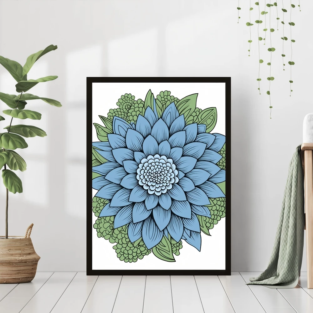 كتاب تلوين ماندالا الزهور للبالغين، مطبوع على جانب واحد، 24 صفحة، فن يدوي الصنع للبالغين لتخفيف القلق والاكتئاب