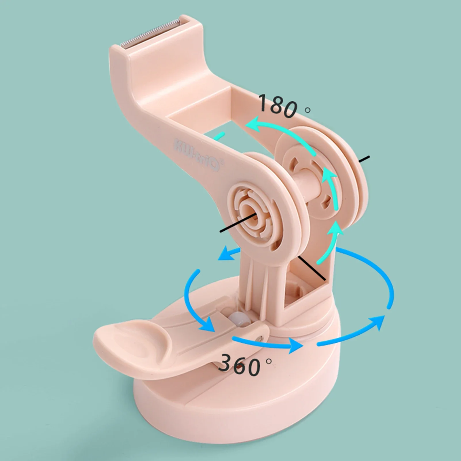 Desktop Tape Dispenser 20mm Width Tape Suction Cup Type Bottom Rotation Structure Tape Cutter Packing Sealing Boxes
