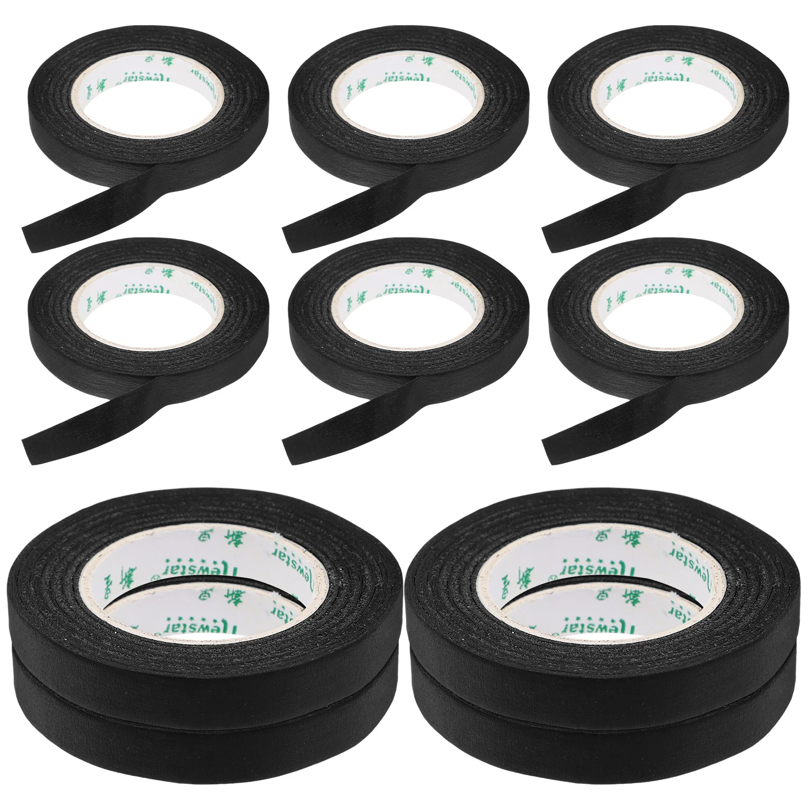 

10 Rolls Black Paper Tape Boho Washi Retro Vintage Decor Manual Adhere Gaffer Textured Cherry Travel