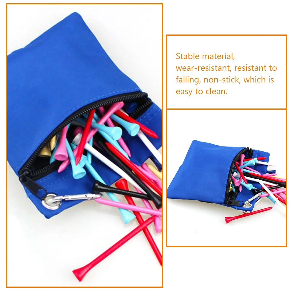 

Golf Ball Bag Wear Resistant Nylon Golf Tee Pouch Portable Hanging Storage for Outdoor to Clean Golfing Accessory