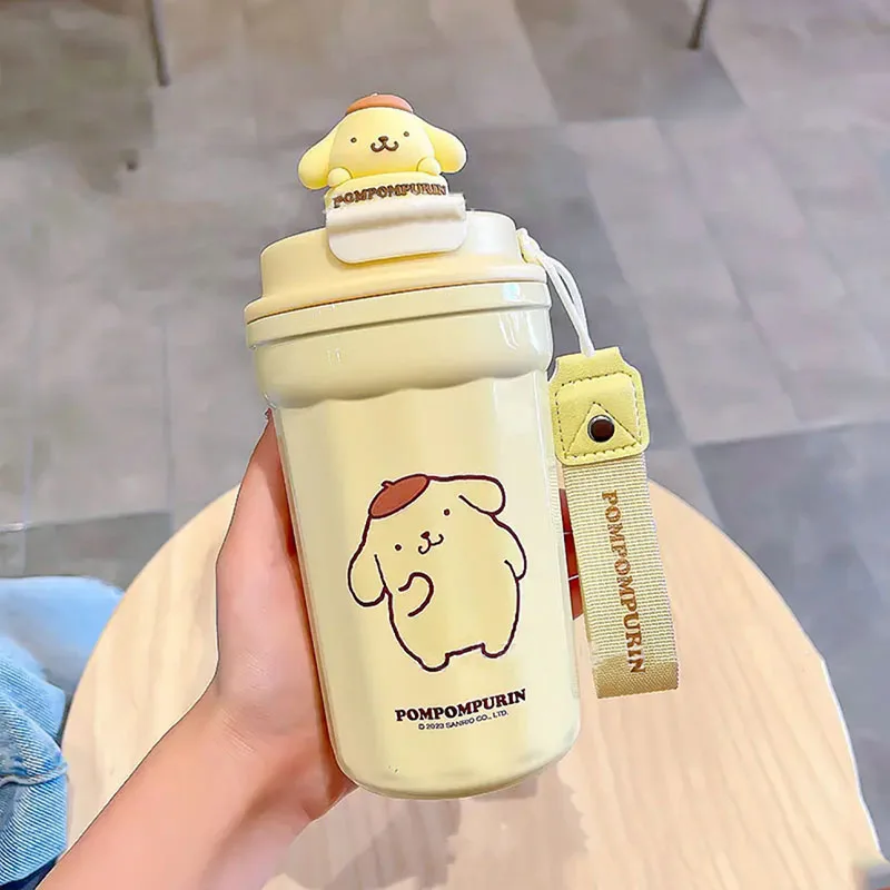 كوب معزول جديد للنساء من الفولاذ المقاوم للصدأ كوب ماء للطلاب والأطفال كوب قهوة محمول باليد