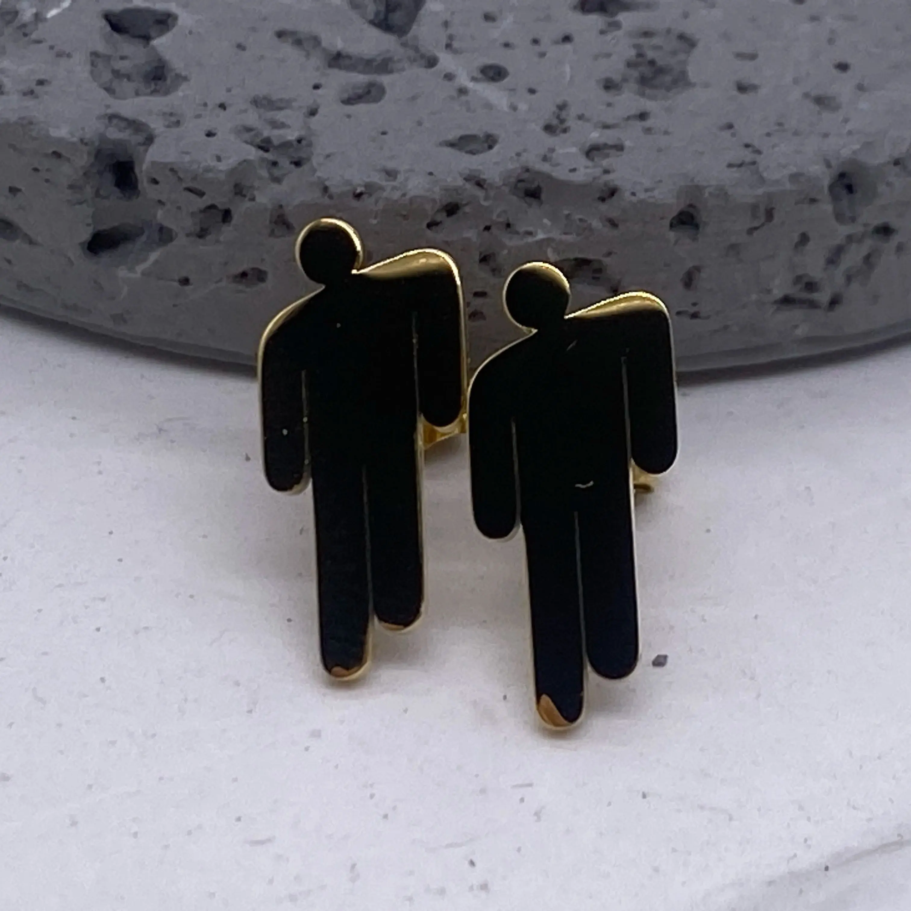 Golden Billie Eilish Fans Earrings Unisex Trendy Fashion Jewelry