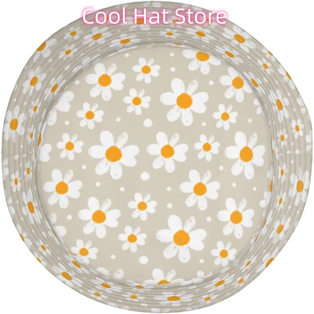 Daisies Bucket Hat Summer Fisherman Cap Travel Sun Hat for Women and Men