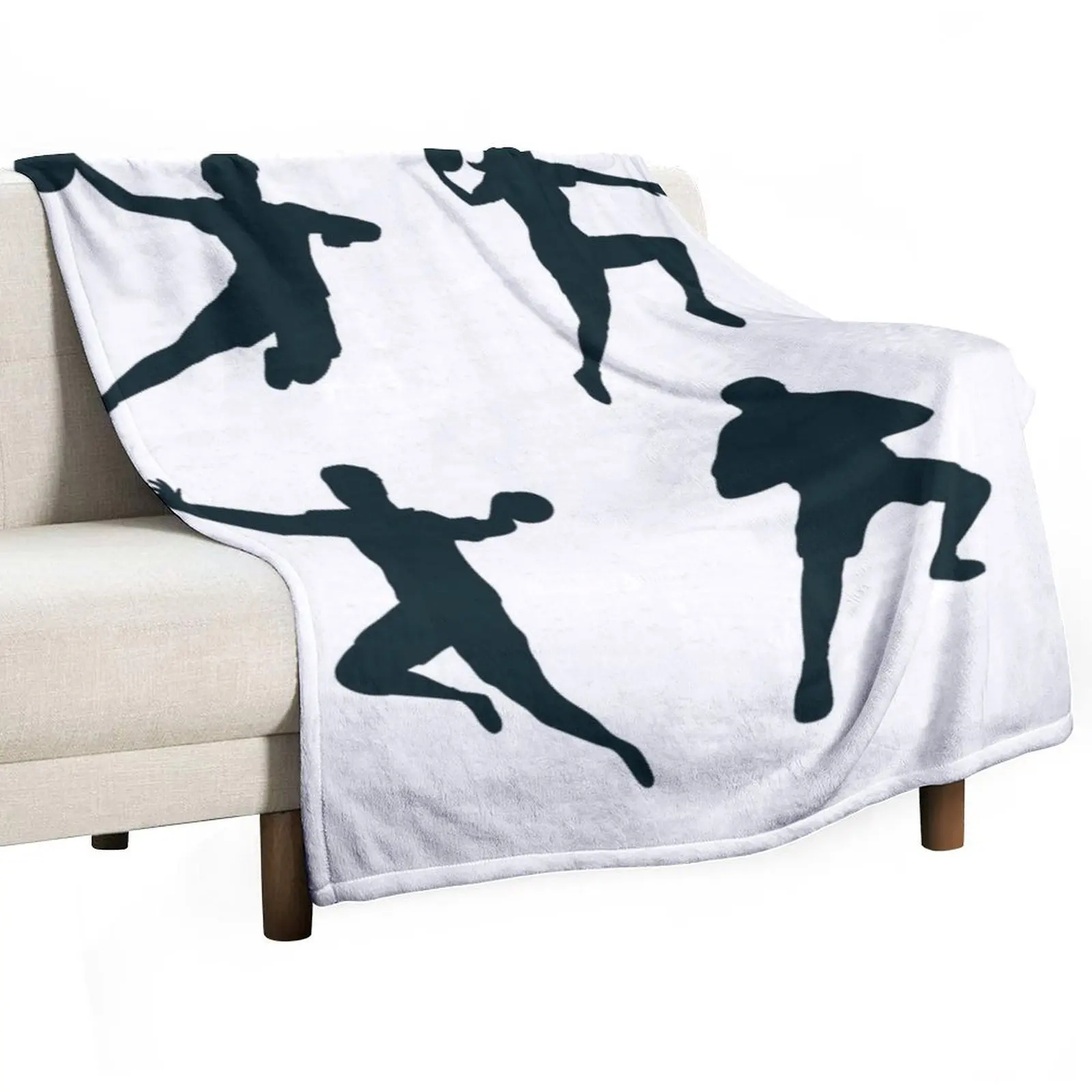 

Handball player silhouette Throw Blanket Fashion Sofas Luxury Brand Thins Luxury Blankets